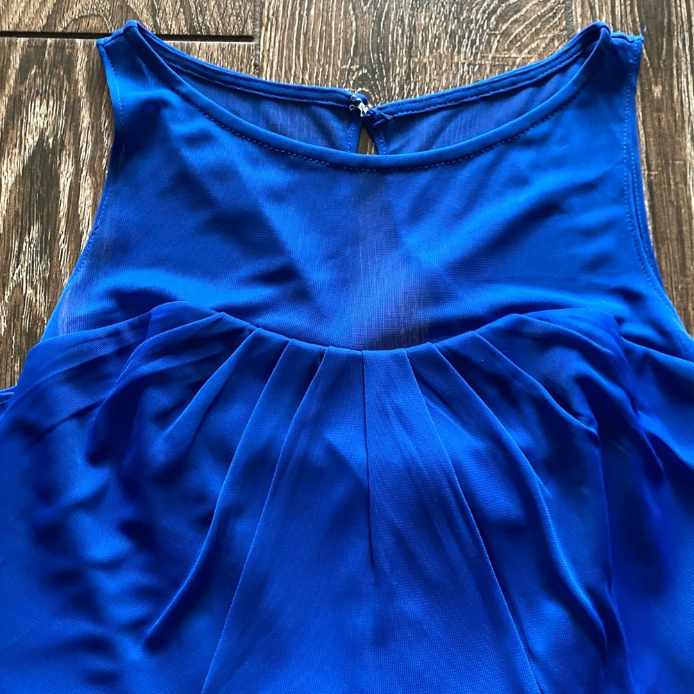DAVID’S BRIDAL royal blue midi dress - Picture 4 of 10